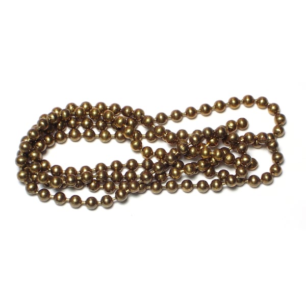 Midwest Fastener #10 x 3/16" x 3' Brass Ball Chains 3PK 64643 - main